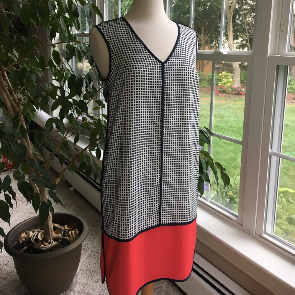 Adrianna Papell Blue Midi Dress